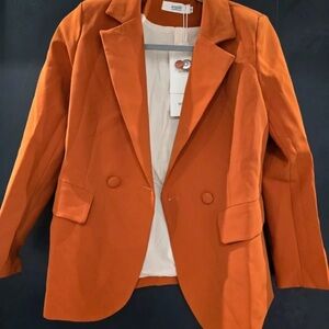 Mango Burnt Orange Women's Blazer